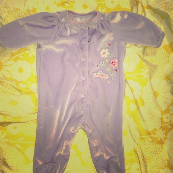 Carters Mommy’s Girl Velour Footie - Picture 1 of 6